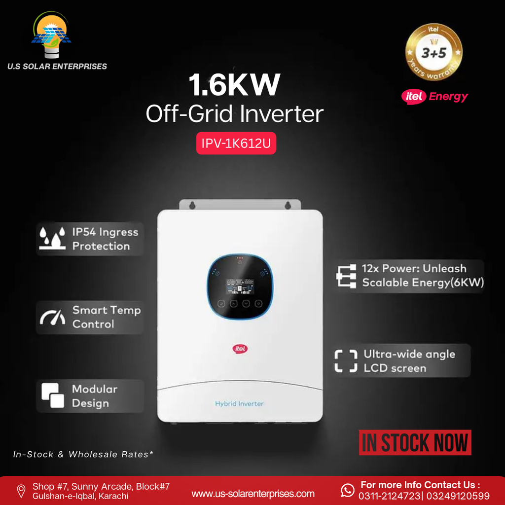 Itel 1.6kW Hybrid Solar Inverter | IP-54