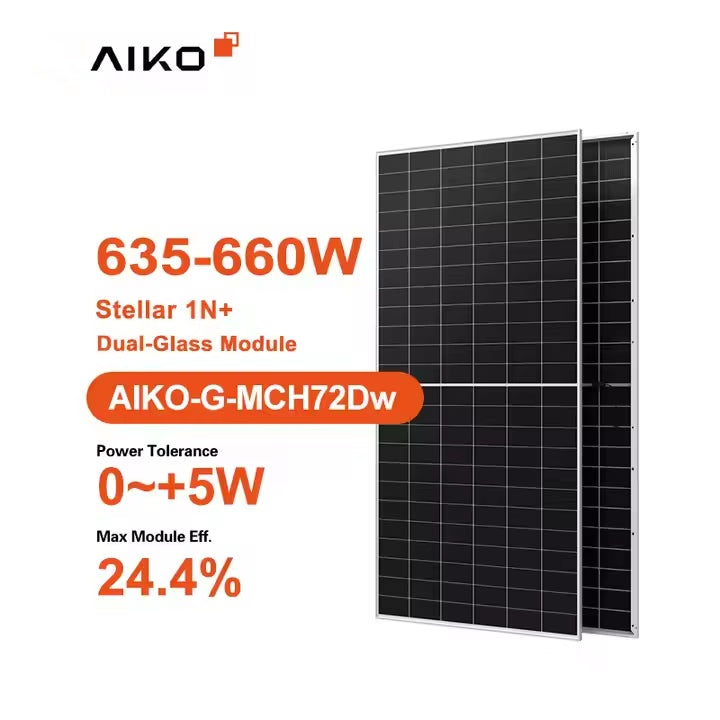 AIKO Stellar ABC N-Type Solar Panel 625–660W | High Efficiency Solar Module