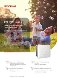 GoodWe ES G2 Series 3–6kW Single Phase Hybrid Inverter (LV)