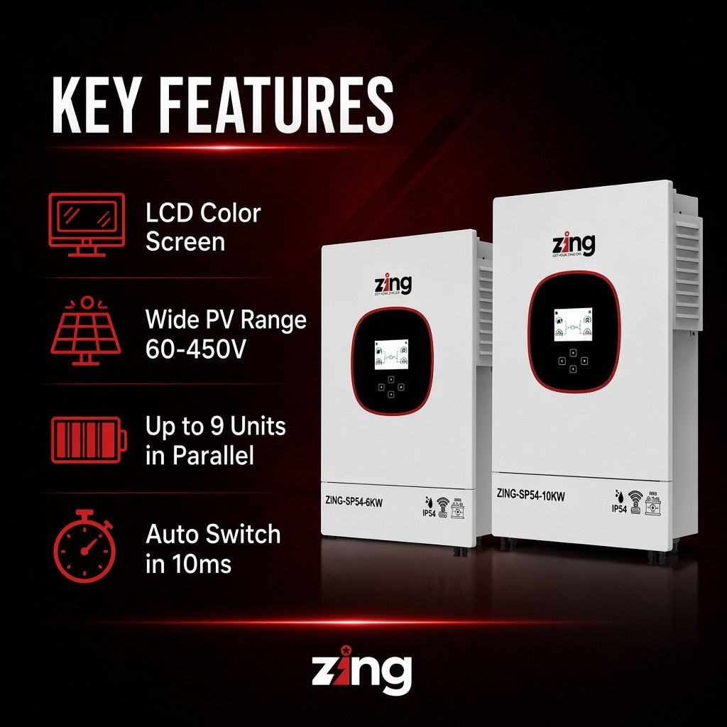 Zing 6/10KW Hybrid inverter IP54 Series