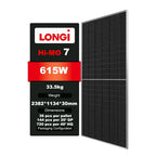 LONGI Hi-MO X7 615-20W Solar Panel | Bi-Facial | N-Type