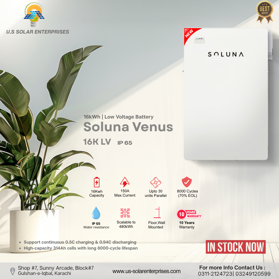Soluna Venus 16K LV IP65 | 16.07 lithium battery