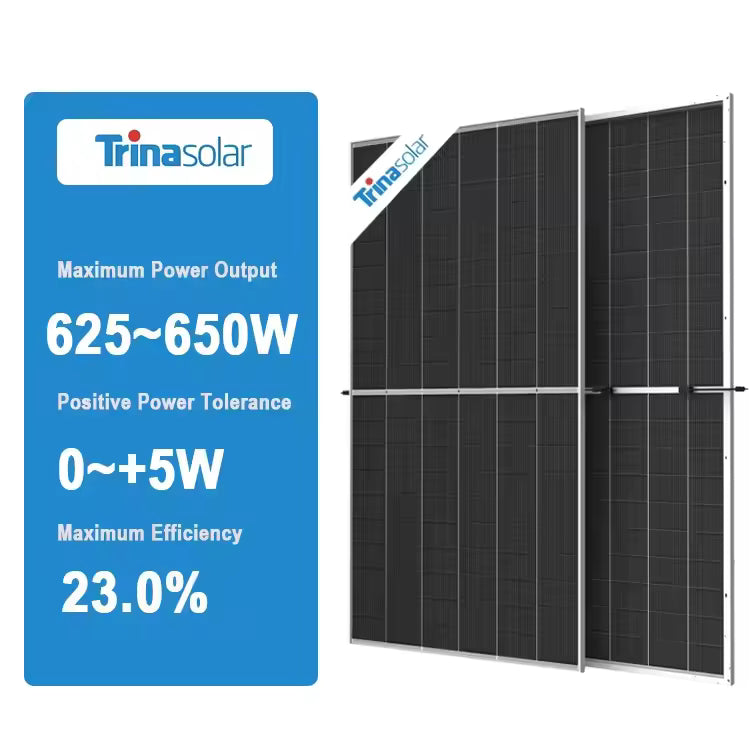 TrinaSolar 630W Solar Panel | Bifacial | Vertex N-Type