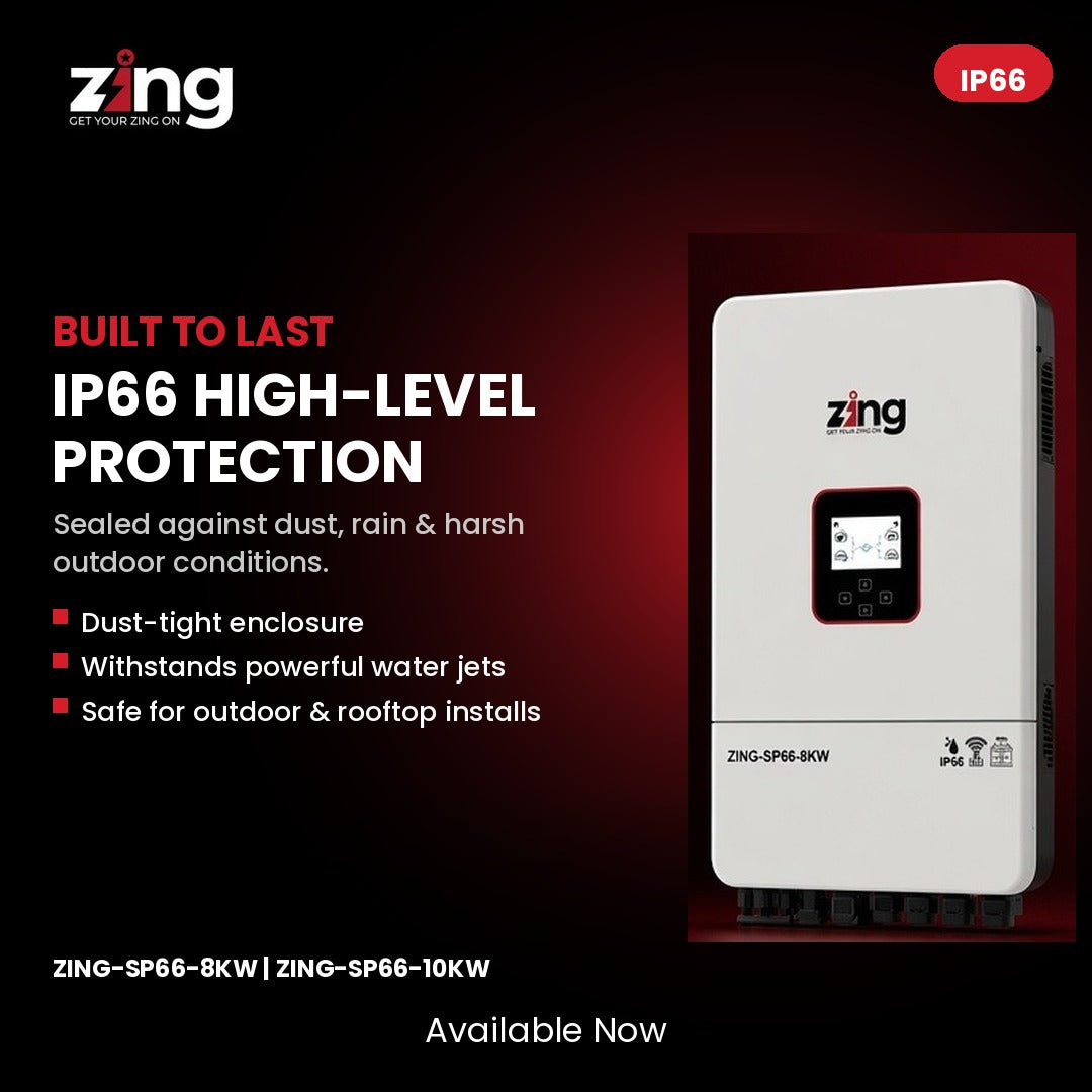 Zing 8KW Hybrid Solar Inverter (Single phase)| IP66